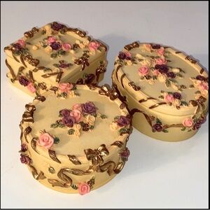 Fairy rose oval trinket box NWT